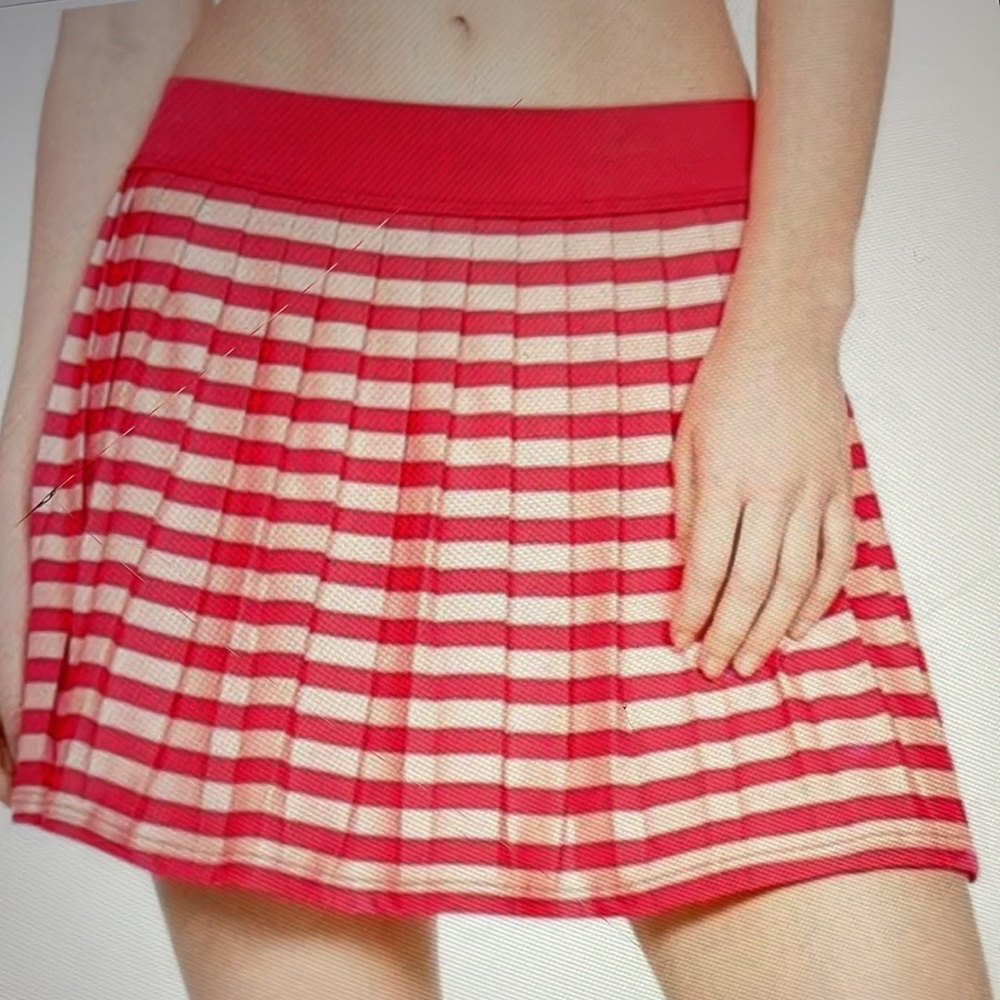 Kate Spade Pink Stripe Pleated Mini Swim/Tennis Cover Up